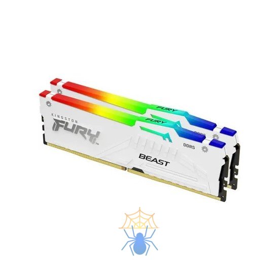 Память DDR5 2x32GB 5200MHz Kingston KF552C40BWAK2-64 Fury Beast RGB RTL Gaming PC5-41600 CL40 DIMM 288-pin 1.25В single rank с радиатором Ret фото 2