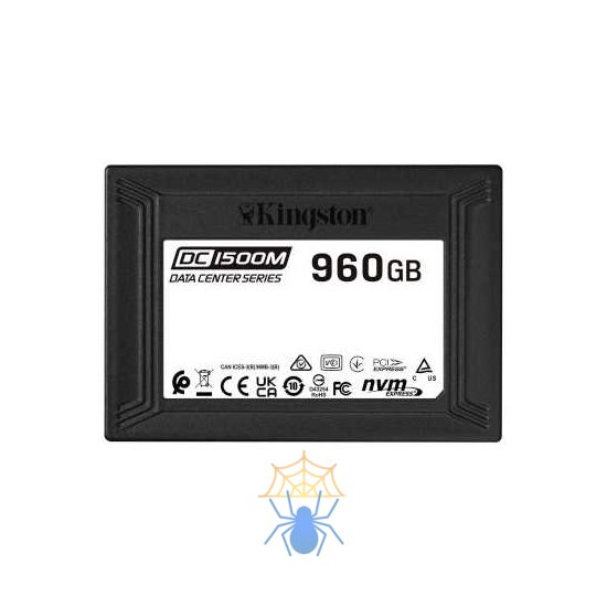 Накопитель SSD Kingston PCIe 3.0 x4 960GB SEDC1500M/960G DC1500M 2.5" 1.6 DWPD фото