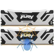 Memory Module KINGSTON Fury Gaming DDR5 Общий объём памяти 32Гб Module capacity 16Гб Количество 2 6400 МГц Радиатор Множитель частоты шины 32 1.4 В RGB серебристый / черный KF564C32RSAK2-32 фото 2