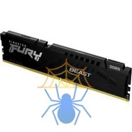 Memory Module KINGSTON Fury Beast DDR5 Общий объём памяти 16Гб Module capacity 16Гб Количество 1 5600 МГц Множитель частоты шины 38 1.25 В черный KF556C40BB-16 фото 2