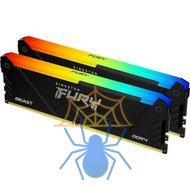 Память DDR4 2x16GB 3200MHz Kingston KF432C16BB12AK2/32 Fury Beast RGB RTL Gaming PC4-25600 CL16 DIMM 288-pin 1.35В dual rank с радиатором Ret фото 2