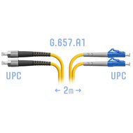 Патчкорд оптический LC/UPC-FC/UPC SM G.657.A1 Duplex 2 метра SNR SNR-PC-LC/UPC-FC/UPC-DPX-A-2m