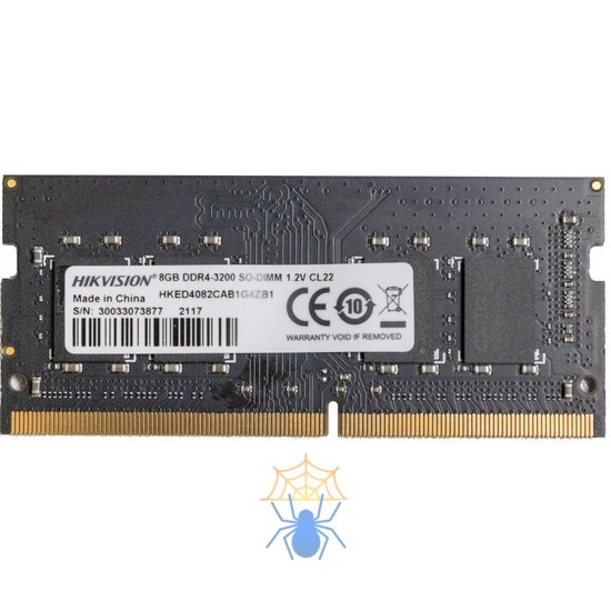 Память DDR4 8Gb 3200MHz Hikvision HKED4082CAB1G4ZB1/8G RTL PC4-25600 CL22 SO-DIMM 260-pin 1.2В Ret фото