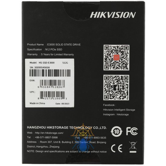 Накопитель SSD Hikvision PCIe 3.0 x4 512GB HS-SSD-E3000/512G HS-SSD-E3000/512G Hiksemi E3000 M.2 2280 фото 5