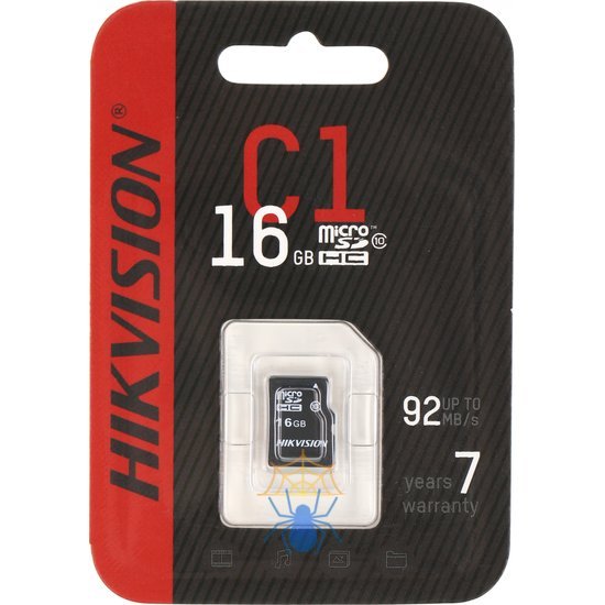 Флеш карта microSDHC 16GB Hikvision HS-TF-C1(STD)/16G/ZAZ01X00/OD w/o adapter фото 2