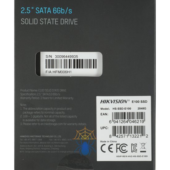 Накопитель SSD Hikvision SATA-III 2TB HS-SSD-E100/2048G HS-SSD-E100/2048G Hiksemi 2.5" фото 9