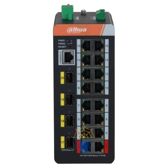 Коммутатор Dahua DH-IS4420-16GT-240 (L2) 20x1Гбит/с 3SFP 16PoE 240W управляемый фото 2