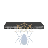 24-портовый управляемый коммутатор, уровень L2+L3Порты: 24 RJ45 10/100/1000Мбит/с, 4 SFP+ 1/10Гбит/с; питание: 100~240В(AC) фото 4