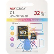 Флеш карта microSDHC 32GB Hikvision HS-TF-C1(STD)/32G/Adapter фото 2