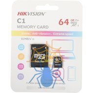 Флеш карта microSDXC 64GB Hikvision HS-TF-C1(STD)/64G/Adapter фото 2