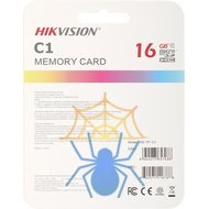 Флеш карта microSDHC 16GB Hikvision HS-TF-C1(STD)/16G/Adapter фото 5