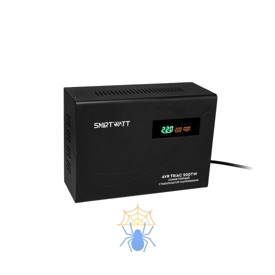 Стабилизатор напряжения Smartwatt AVR Triac 500TW 500ВА черный фото 3