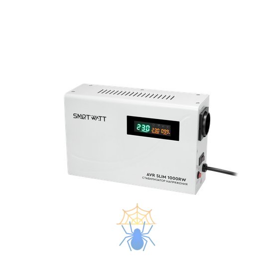 Стабилизатор напряжения Smartwatt AVR Slim 1000RW 1000ВА белый фото 3