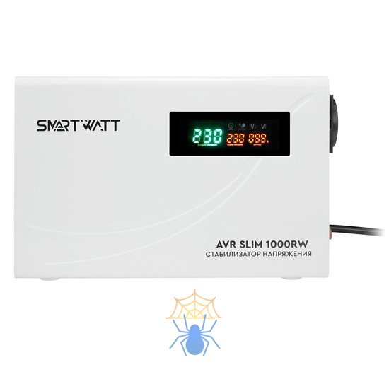 Стабилизатор напряжения Smartwatt AVR Slim 1000RW 1000ВА белый фото