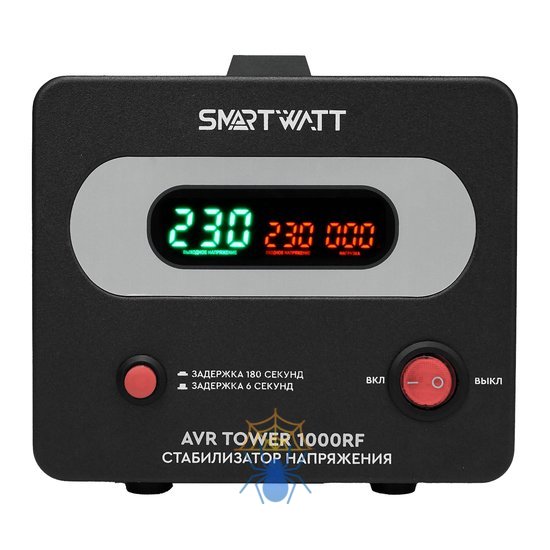 Стабилизатор напряжения Smartwatt AVR Tower 1000RF 1000ВА черный фото