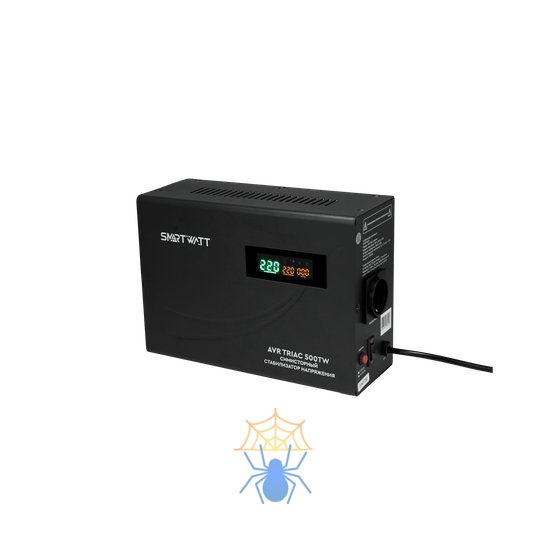 Стабилизатор напряжения Smartwatt AVR Triac 500TW 500ВА черный фото 2