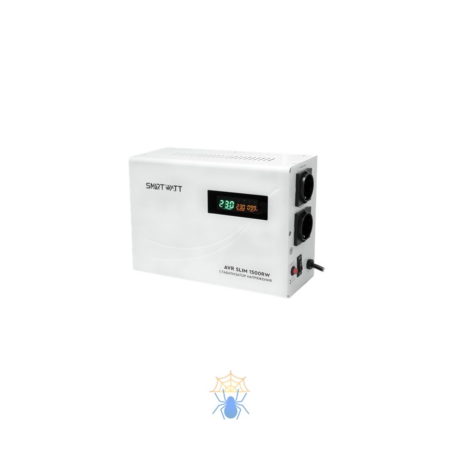 Стабилизатор напряжения Smartwatt AVR Slim 1500RW 1500ВА белый фото 3