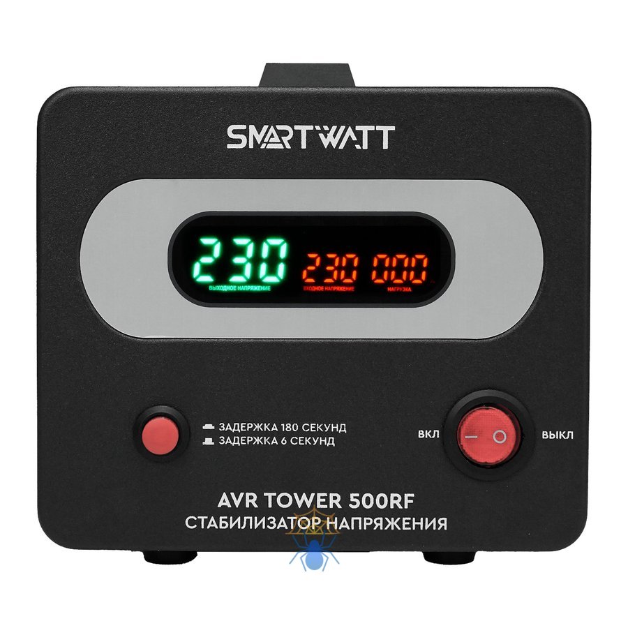 Стабилизатор напряжения Smartwatt AVR Tower 500RF 500ВА черный фото