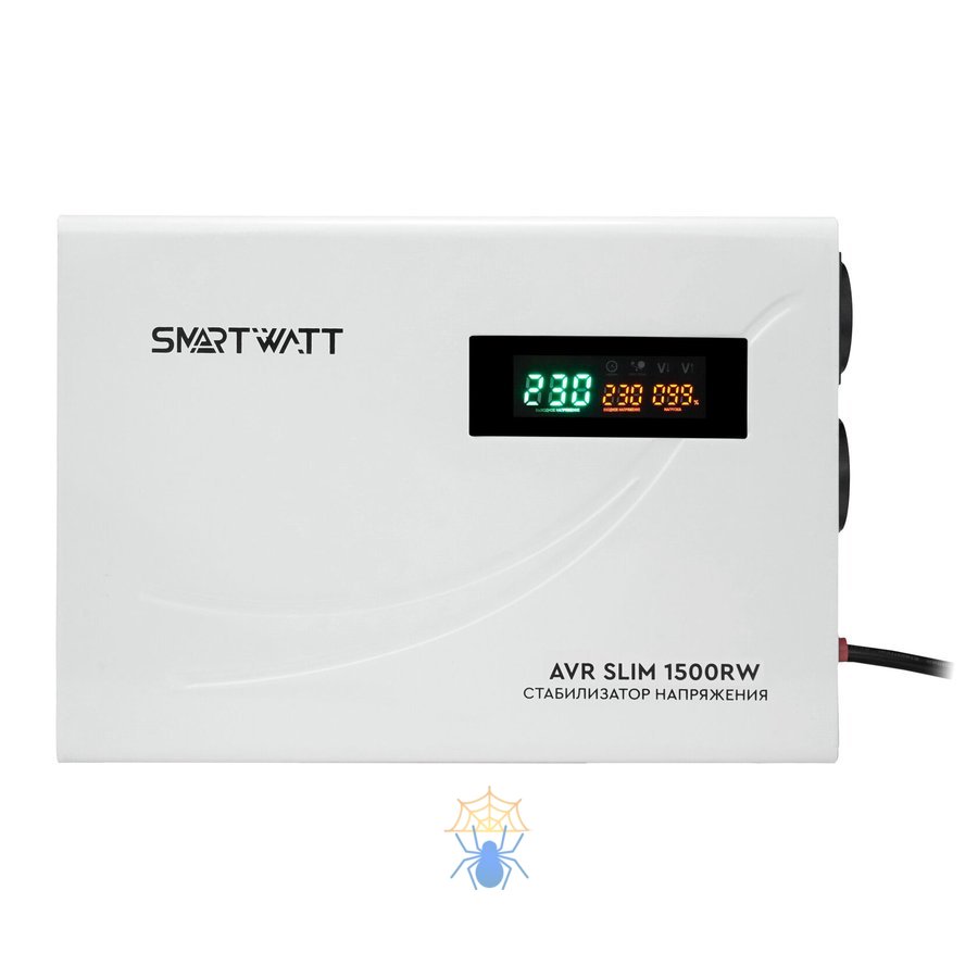 Стабилизатор напряжения Smartwatt AVR Slim 1500RW 1500ВА белый фото