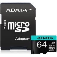 Флеш карта microSDXC ADATA AUSDX64GUI3V30SA2-RA1