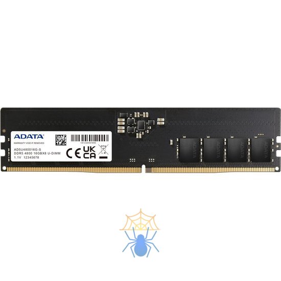 Модуль памяти ADATA 16GB DDR5 4800 UDIMM AD5U480016G-S, CL40, 1.1V фото