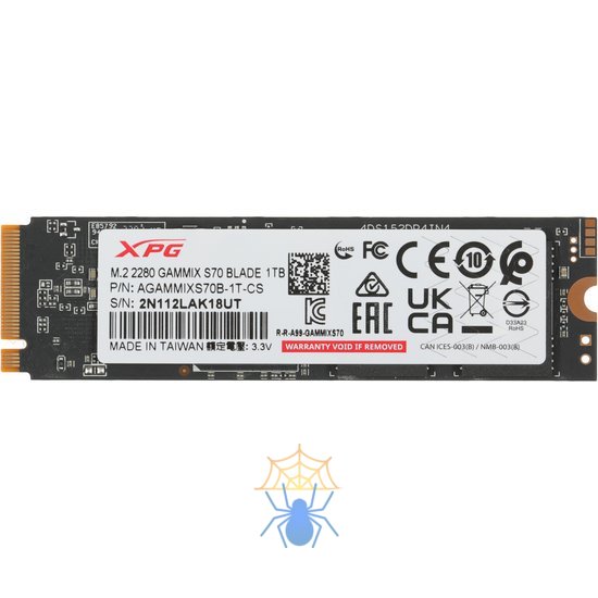 SSD жесткий диск M.2 2280 1TB AGAMMIXS70B-1T-CS ADATA фото