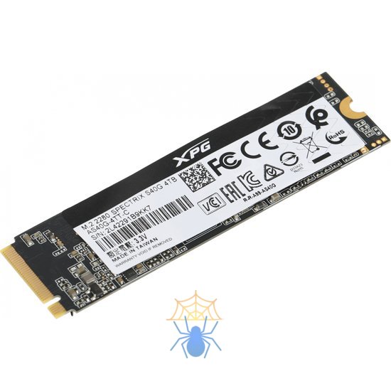 Накопитель SSD A-Data PCI-E 3.0 x4 4Tb AS40G-4TT-C S40G RGB M.2 2280 фото 4