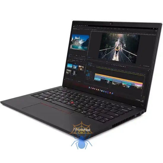 Ноутбук ThinkPad T14 Gen 4 14" WUXGA (1920x1200) IPS 400N, i7-1355U, 2x16GB LPDDR5 5200, 1TB SSD M.2, Intel Iris Xe, WiFi, BT, FPR, 5.0MP Cam,KB Ru/Eng, 52.5Wh, 65W USB-C, Win 11 Pro, 1Y, 1.37kg фото 2