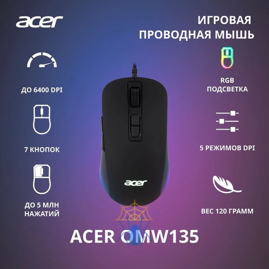 Мышь Acer OMW135 ZL.MCEEE.019 фото 2