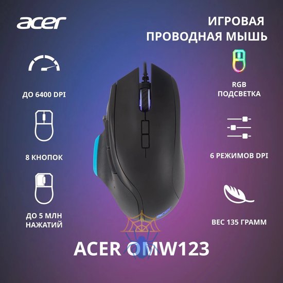 Мышь Acer OMW123 ZL.MCEEE.00X фото 2