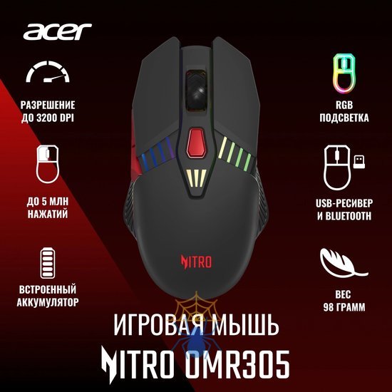 Мышь Acer Nitro OMR305 ZL.MCECC.020 фото 2