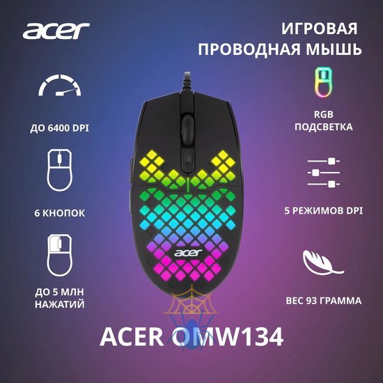 Мышь Acer OMW134 ZL.MCEEE.018 фото 2