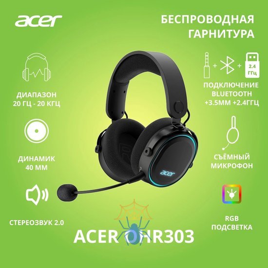 Наушники с микрофоном Acer OHR303 ZL.HDSEE.009 фото 2