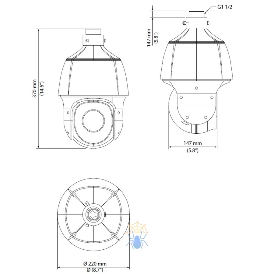 Камера сетевая PTZ 2Мп OMNY PRO HPTZ-M2A-x25 с 25x оптическим увеличением фото 2