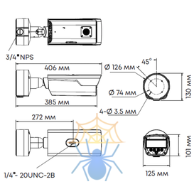 Камера сетевая буллет 8Мп OMNY PRO UB-M8MA-80320-C с объективом 8-32 мм. фото 2