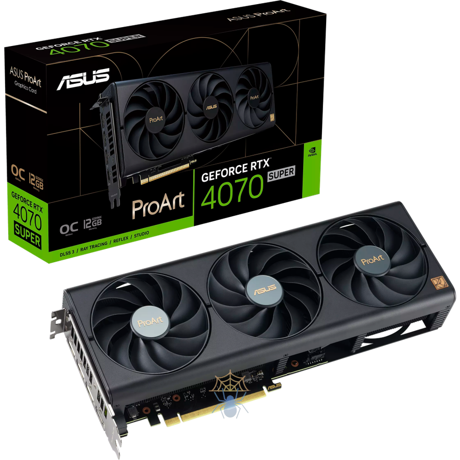 Видеокарта Asus PCI-E 4.0 PROART-RTX4070S-O12G NVIDIA GeForce RTX 4070 Super 12Gb 192bit GDDR6X 2535/21000 HDMIx1 DPx3 HDCP Ret фото 13