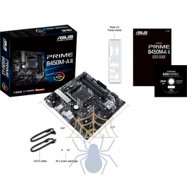 Материнская плата Asus PRIME B450M-A II Soc-AM4 AMD B450 4xDDR4 mATX AC`97 8ch(7.1) GbLAN RAID+VGA+DVI+HDMI фото 5