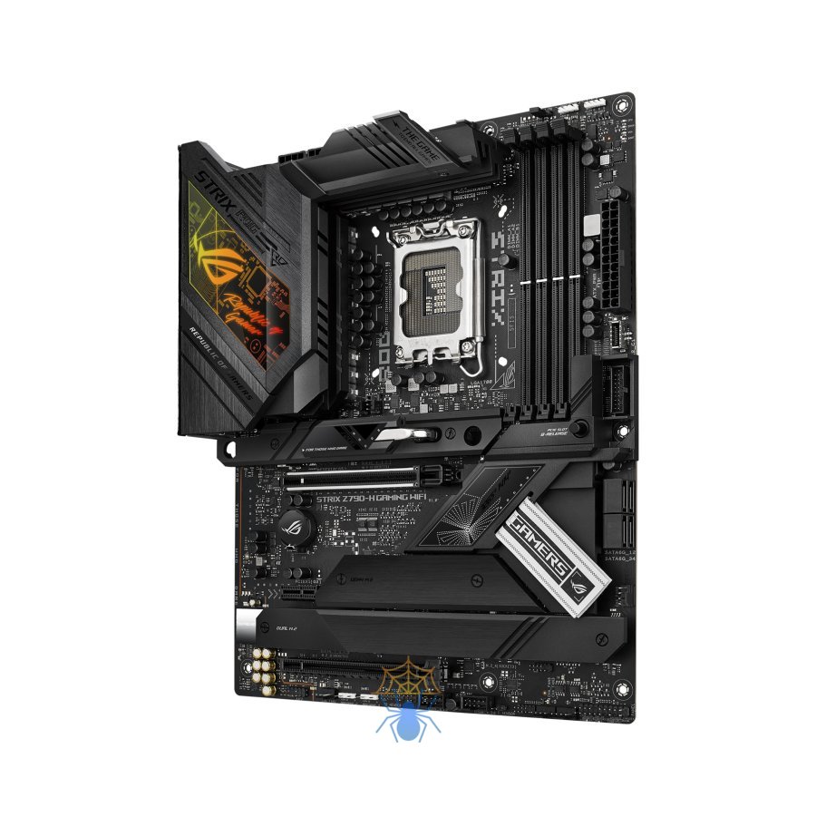 Материнская плата ASUS ROG STRIX Z790-H GAMING WIFI,  LGA1700, Z790, 4*DDR5, 4*SATA, 4*M.2, 6*USB 3.2, 2*USB 2.0, Type-C, 2*PCIx16, 1*PCIx1, DP+HDMI, ATX; 90MB1E10-M0EAY0 фото 3