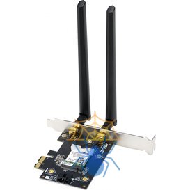 Сетевой адаптер Wi-Fi + Bluetooth Asus PCE-AX1800 AX1800 PCI Express (ант.внеш.съем) 2ант. фото 2