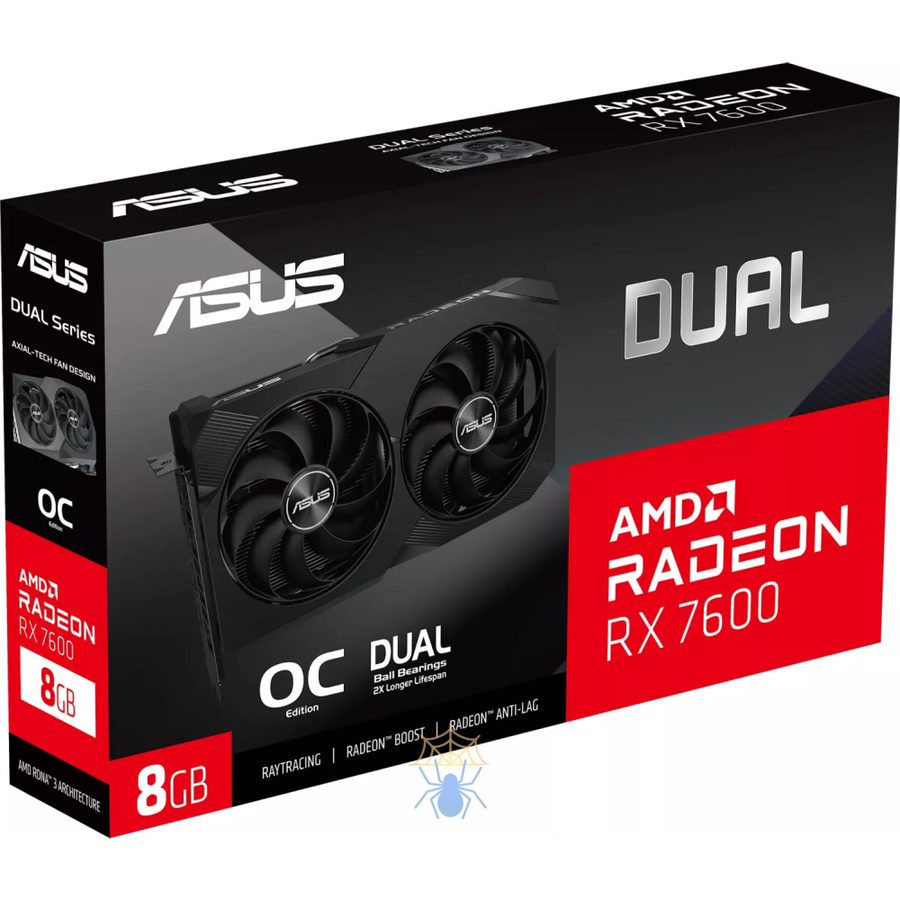 Видеокарта Asus PCI-E 4.0 DUAL-RX7600-O8G-V2 AMD Radeon RX 7600 8Gb 128bit GDDR6 2280/17500 HDMIx1 DPx3 HDCP Ret фото 12