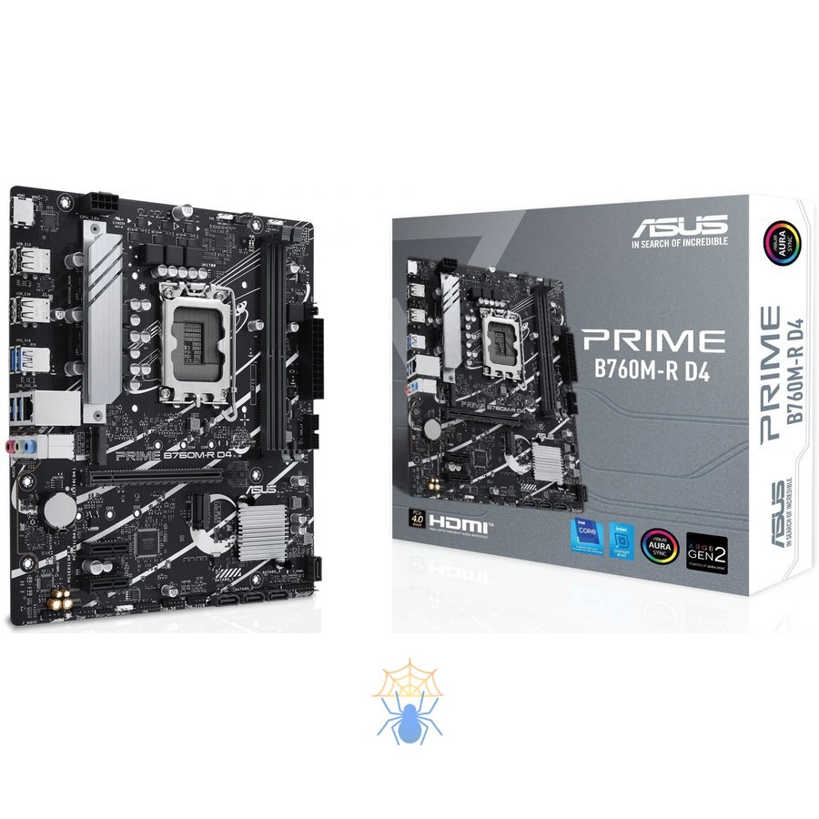 Материнская плата Asus PRIME B760M-R D4 Soc-1700 Intel B760 2xDDR4 mATX AC`97 8ch(7.1) 2.5Gg RAID+HDMI фото 7