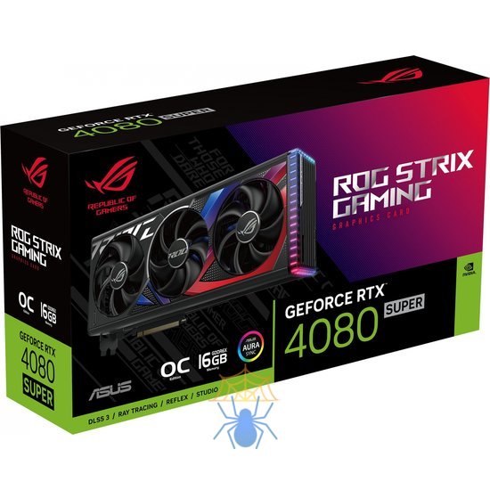 Видеокарта Asus PCI-E 4.0 ROG-STRIX-RTX4080S-O16G-GAMING NVIDIA GeForce RTX 4080 Super 16Gb 256bit GDDR6X 2640/23000 HDMIx2 DPx3 HDCP Ret фото 14