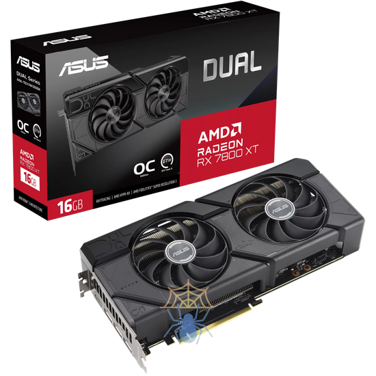 Видеокарта Asus PCI-E 4.0 DUAL-RX7800XT-O16G AMD Radeon RX 7800XT 16Gb 256bit GDDR6 2169/19500 HDMIx1 DPx3 HDCP Ret фото 12