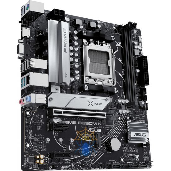 Материнская плата Asus PRIME B650M-K SocketAM5 AMD B650 2xDDR5 mATX AC`97 8ch(7.1) 2.5Gg RAID+VGA+HDMI фото 4