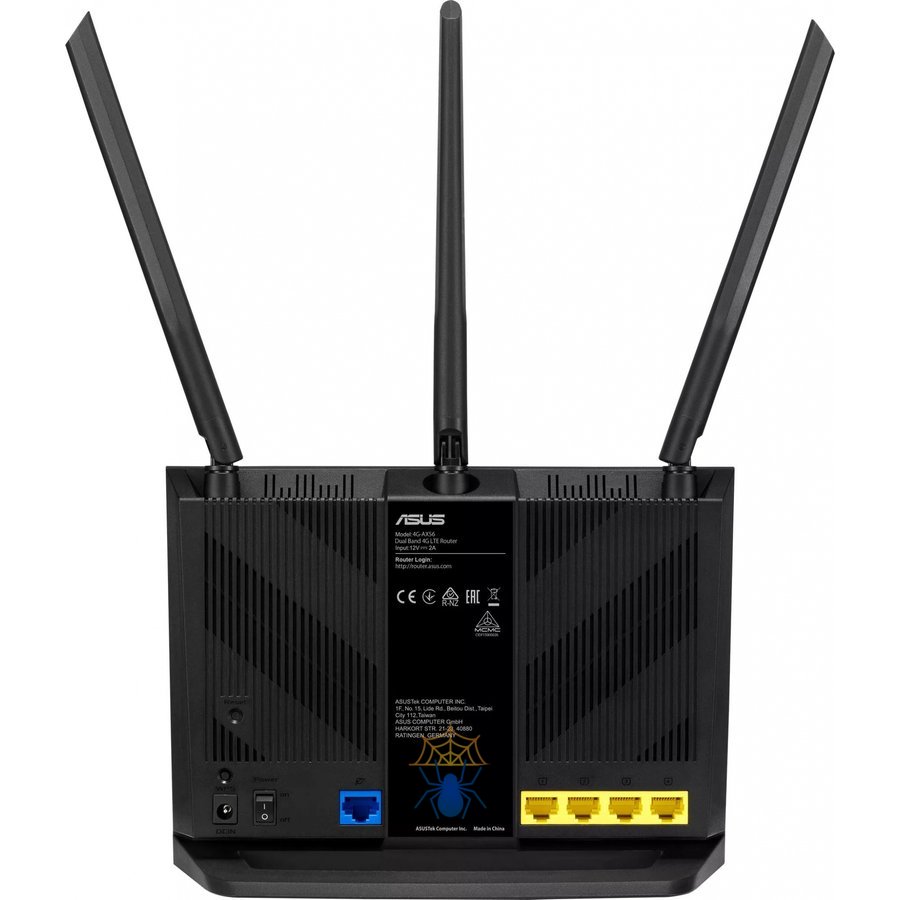 Роутер беспроводной Asus 4G-AX56 AX1800 10/100/1000BASE-TX/4G cat.6 черный фото 3