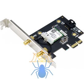 Сетевой адаптер Wi-Fi + Bluetooth Asus PCE-AX1800 AX1800 PCI Express (ант.внеш.съем) 2ант. фото 3