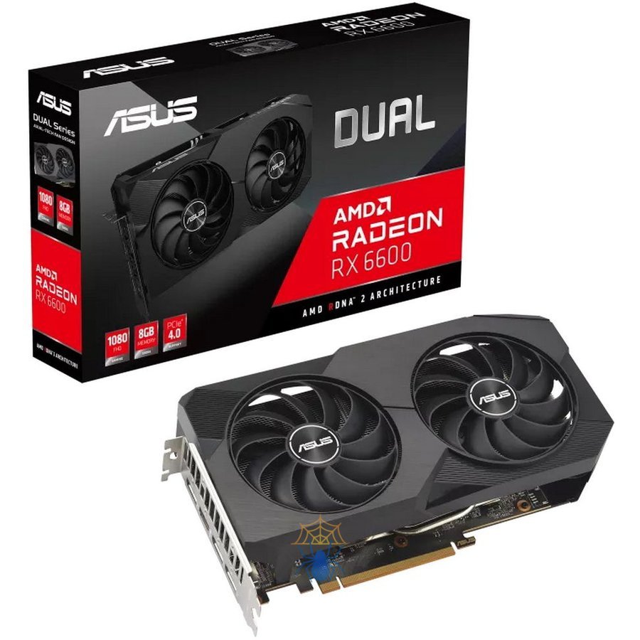 Видеокарта Asus PCI-E 4.0 DUAL-RX6600-8G AMD Radeon RX 6600 8Gb 128bit GDDR6 2044/14000 HDMIx1 DPx3 HDCP Ret фото 6