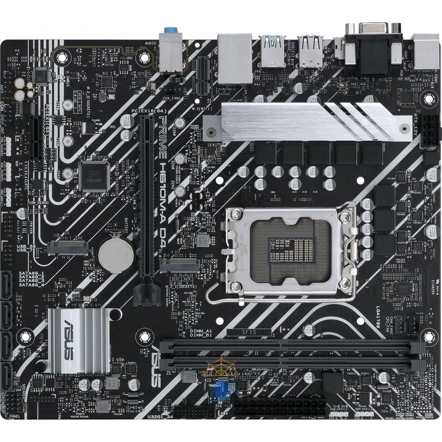 Материнская плата Asus PRIME H610M-A D4-CSM Soc-1700 Intel H610 2xDDR4 mATX AC`97 8ch(7.1) GbLAN+VGA+HDMI+DP фото