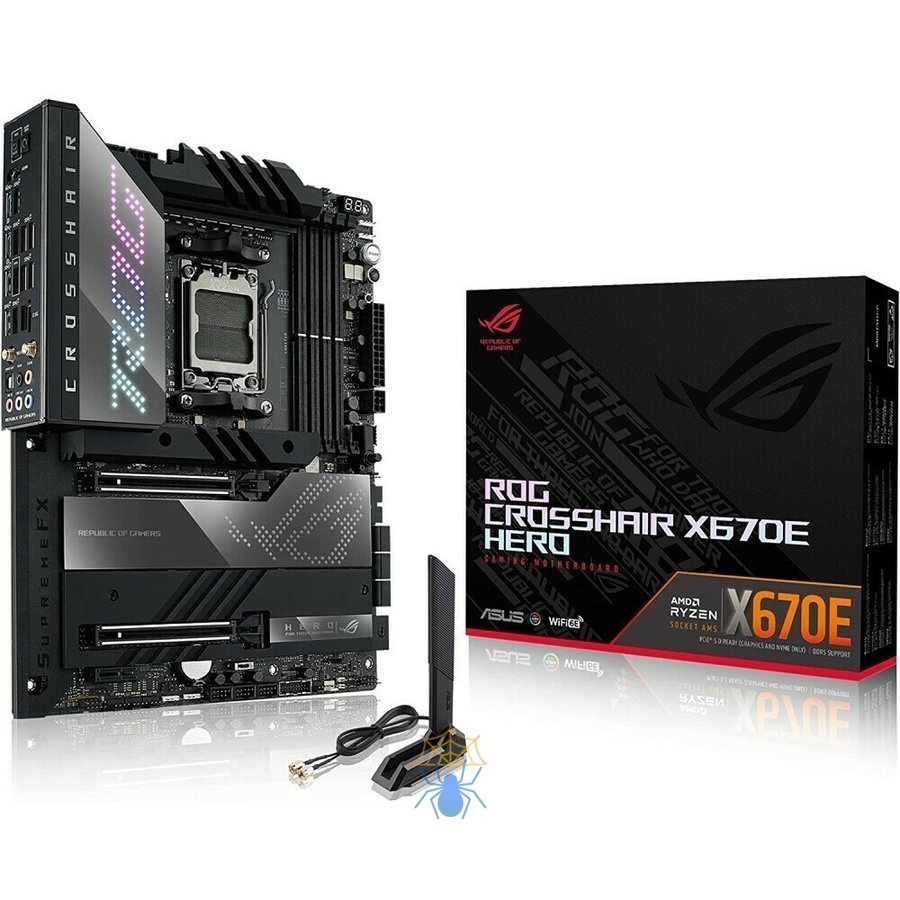 Материнская плата Asus ROG CROSSHAIR X670E HERO SocketAM5 AMD X670 4xDDR5 ATX AC`97 8ch(7.1) 2.5Gg RAID+HDMI фото 6