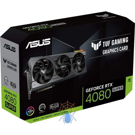 Видеокарта Asus PCI-E 4.0 TUF-RTX4080S-16G-GAMING NVIDIA GeForce RTX 4080 Super 16Gb 256bit GDDR6X 2550/23000 HDMIx2 DPx3 HDCP Ret фото 10